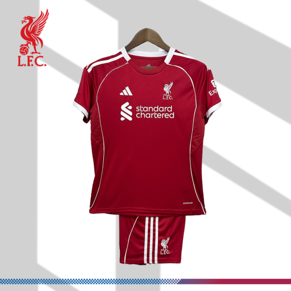 2025/2026 Liverpool Home Football Shirt (Kids Kit)