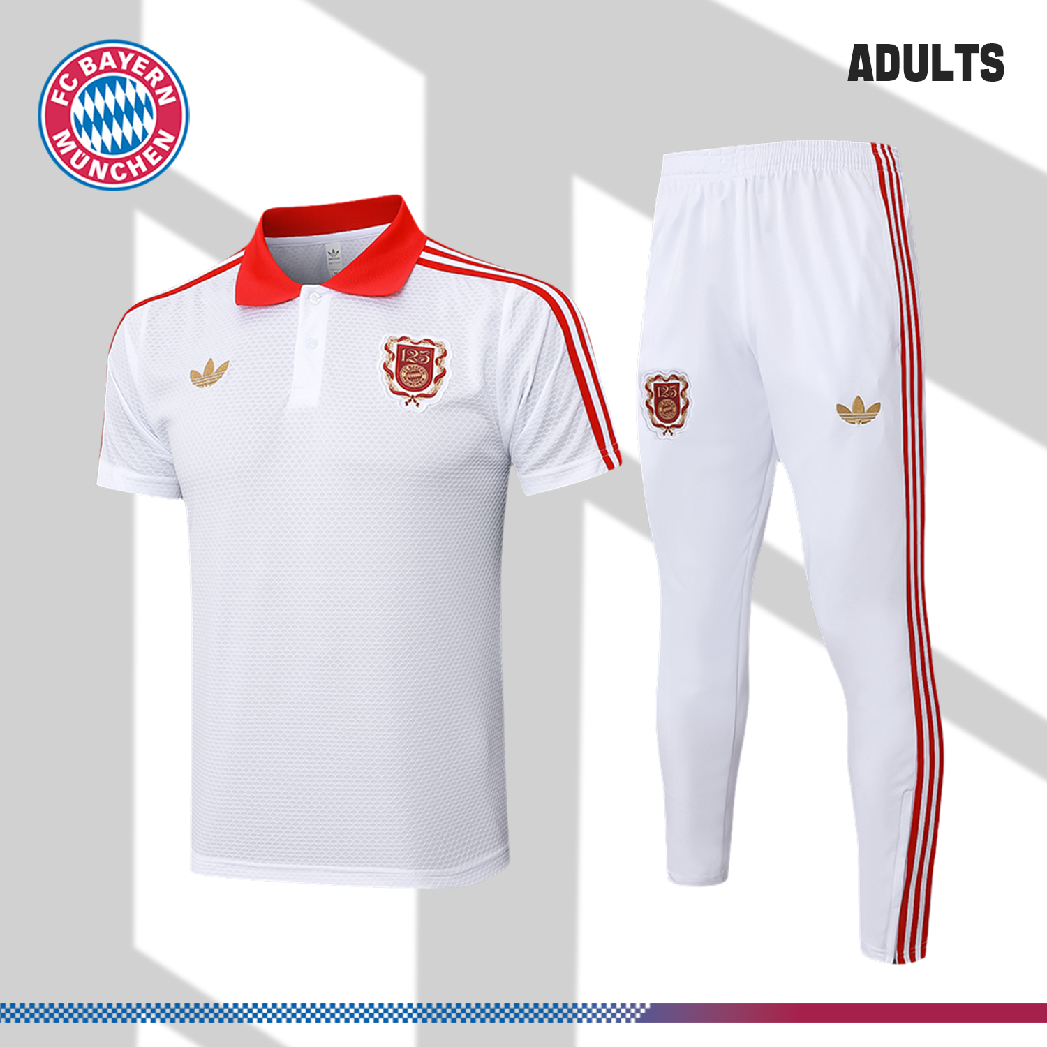 SKU-232839b9f1 2025/2026 Bayern Munich Polo 125th Anniversary Edition (Adult Kit) - Image 1