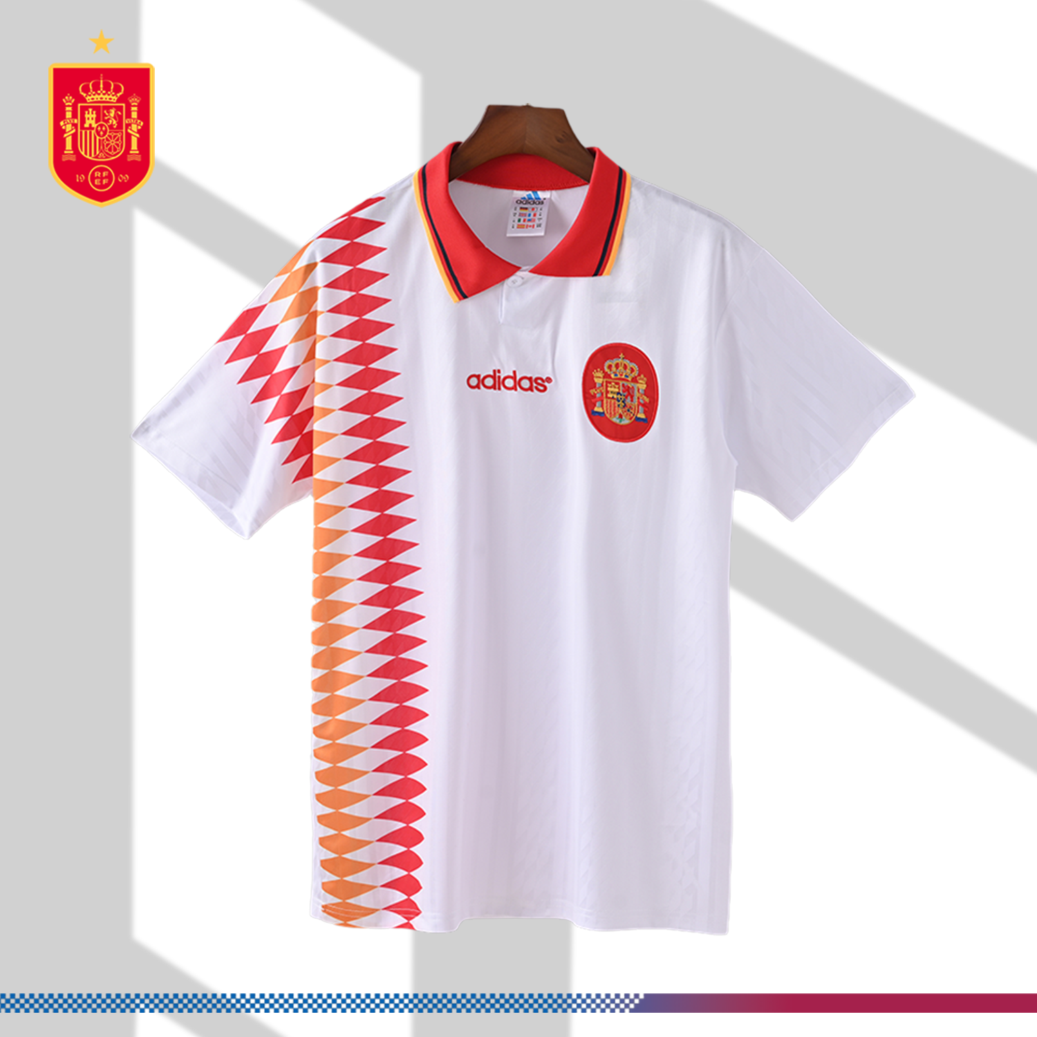 SKU-2345335824 1994 Spain Away Retro Football Shirt - Image 1