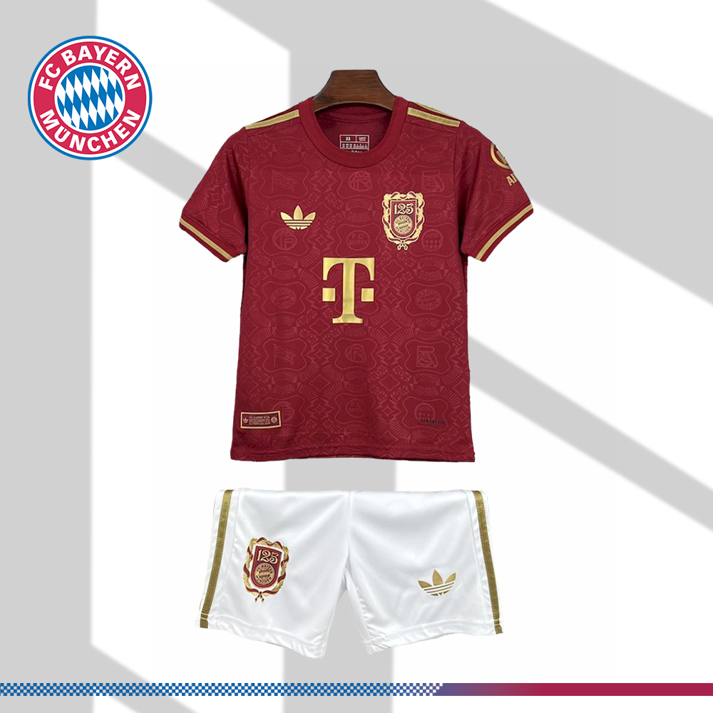 a1185a380f-0247498cdc 2025/2026 FC Bayern Munich 125th Anniversary Football Shirt (Kids Kit) - Image 1