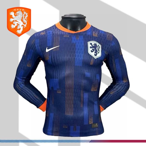 2024/2025 Netherlands Away Long Sleeve Football Shirt （Player Edition）