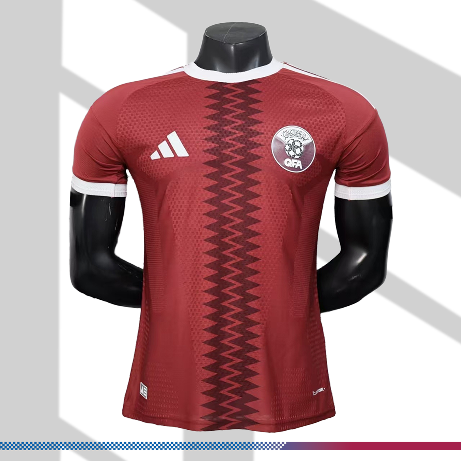 aa92f7ad7a-235636e227 2026 Qatar Home Football Shirt (Player Edition) - Image 1