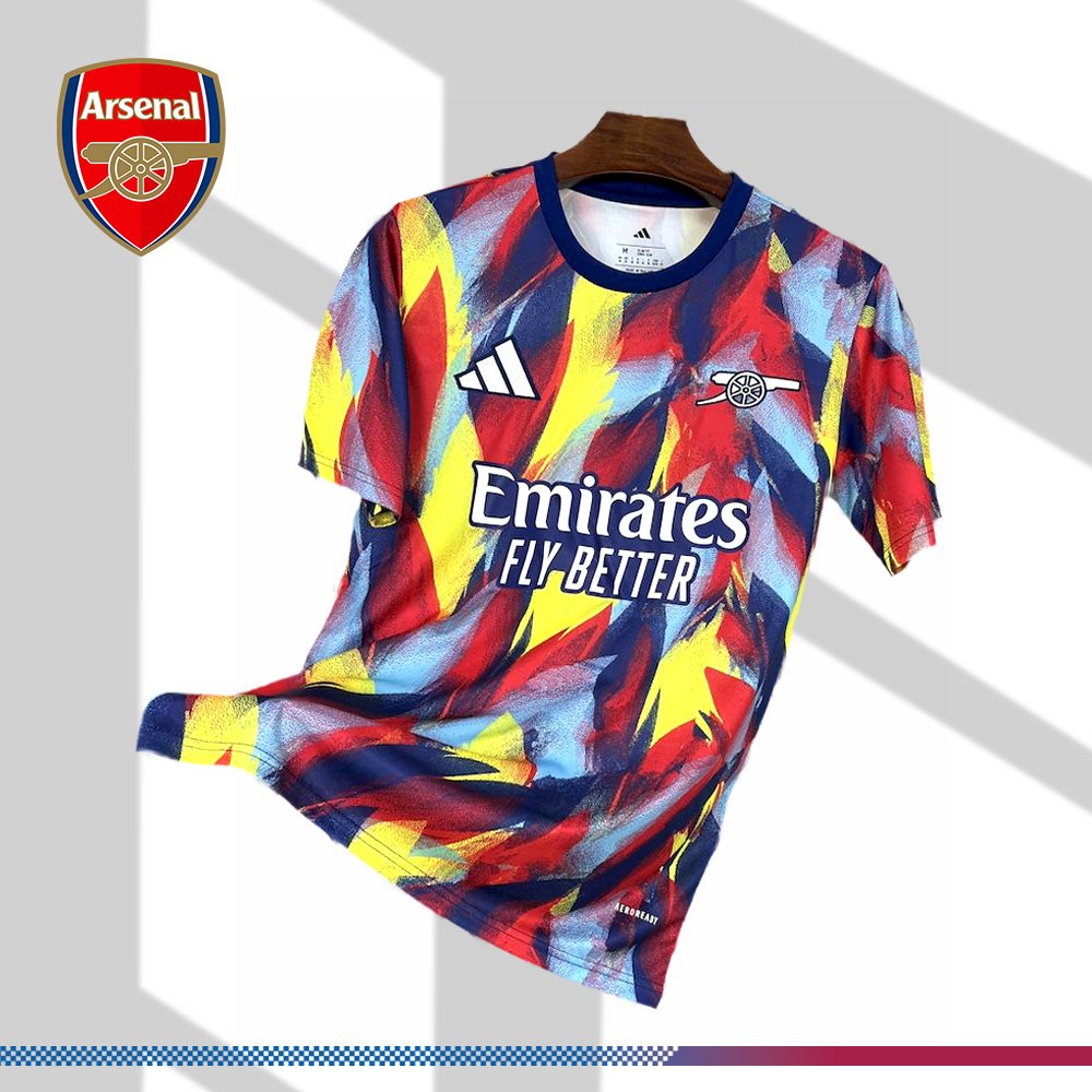 b28e79ae62-2300091924 2025/2026 Arsenal Pre-match Training Football Shirt(Fans) - Image 1