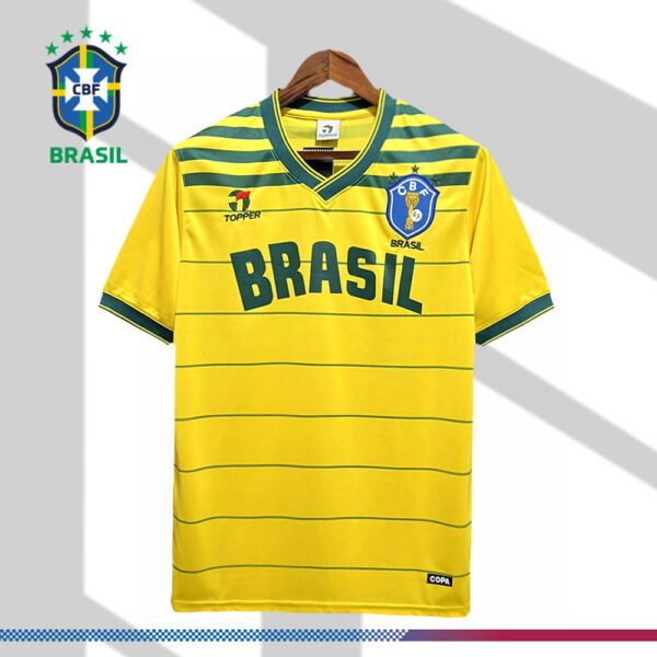 1984 Brazil Home Retro Football Shirt