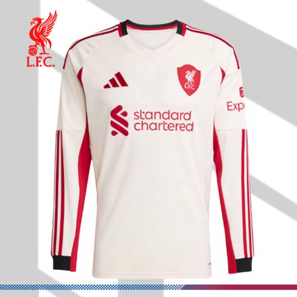 2025/2026 Liverpool Away Long Sleeve Football Jersey (Fans)