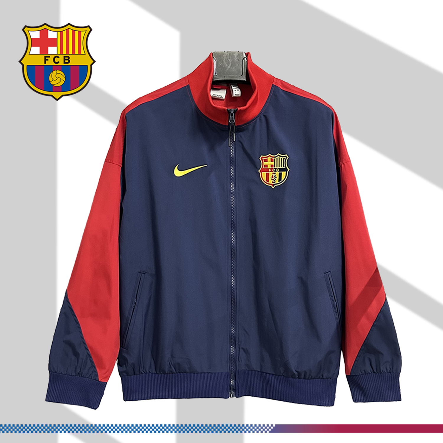 b8c84a4131-021845c0e9 2025/2026 Barcelona waterproof windbreaker training suit - Image 1
