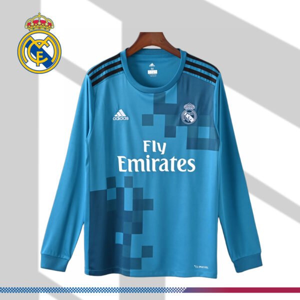 2017/2018 Real Madrid Second Away Retro Long Sleeve Football Shirt