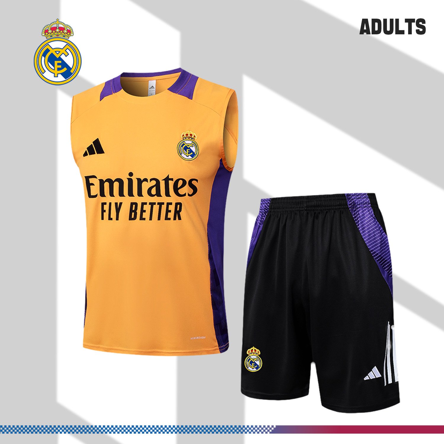 c8c11236dc-23373395cb 2024/2025 Real Madrid orange adult vest training suit (Adult Kit) - Image 1