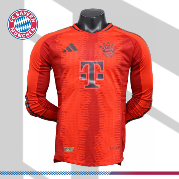 2024/2025 Bayern Munich Home Long SleeveFootball Shirt (Player Edition)