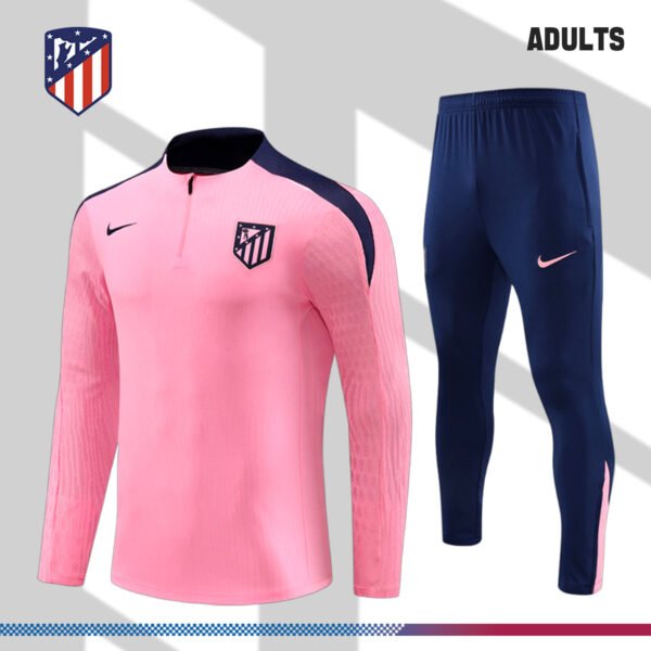 2024/2025 Atletico Madrid Pink Adult Half Zip Training Suit (Adult Kit)