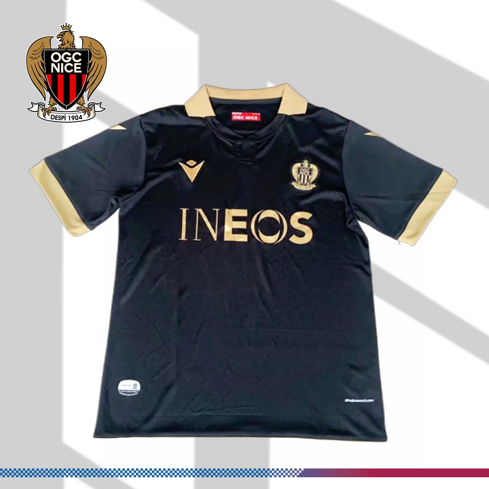 db071bc9cd-061618d1b4 2021 OGC Nice Retro Away Football Shirt - Image 1