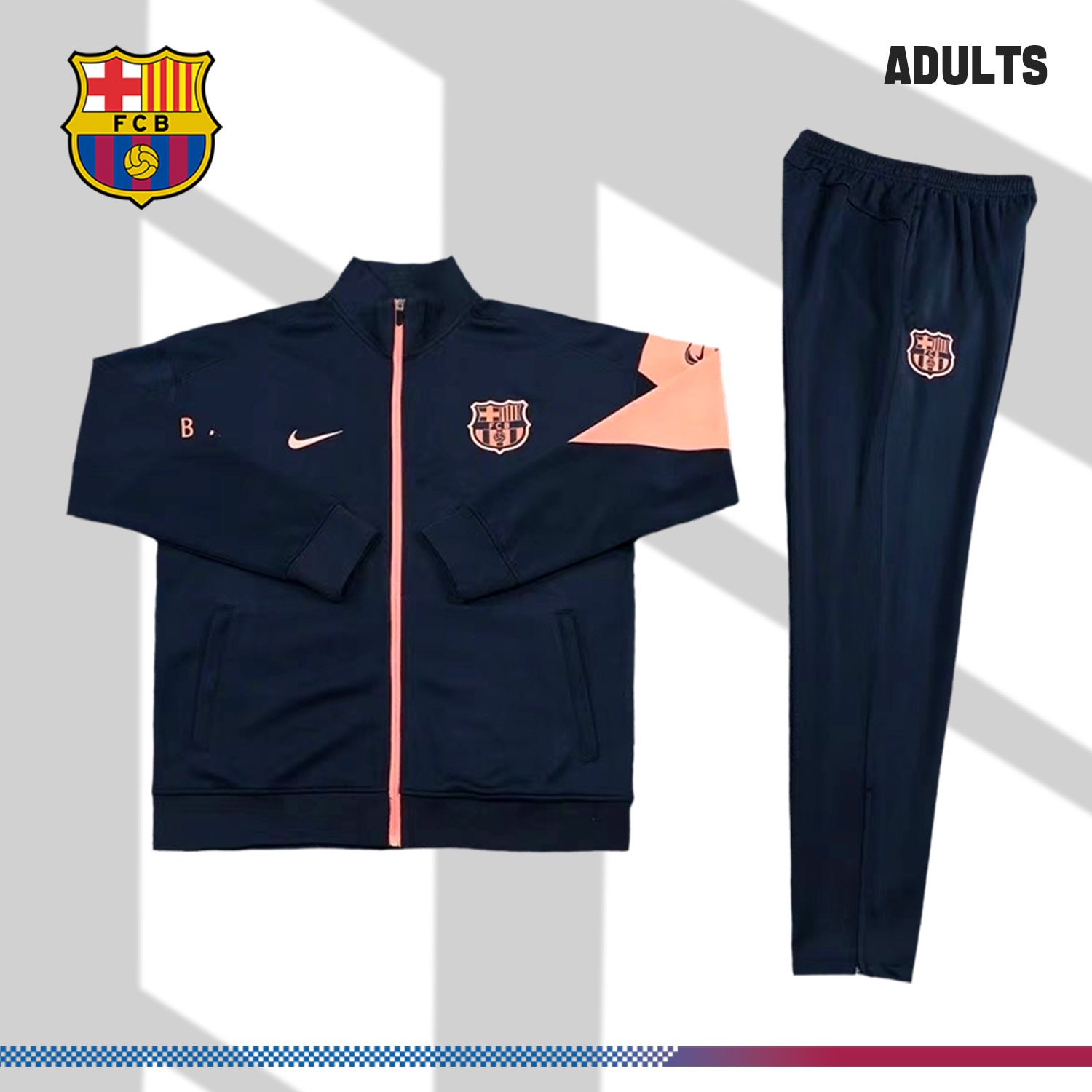 dd96a4e942 2025/2026 Barcelona Adult Full Zip Training Set (Adult Set) - Image 1
