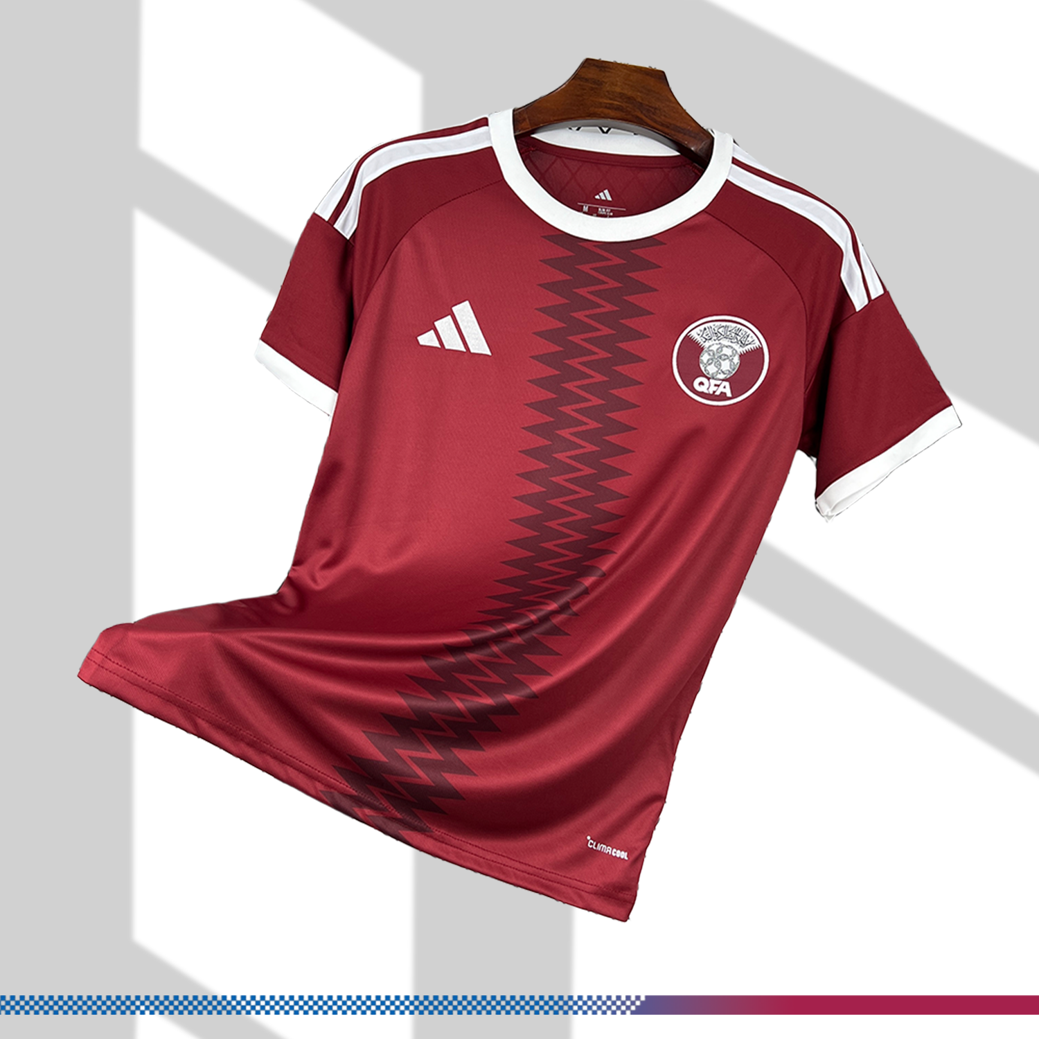 e11d2640f3-0217106daf 2026 Qatar Home Football Shirt (Fan) - Image 1