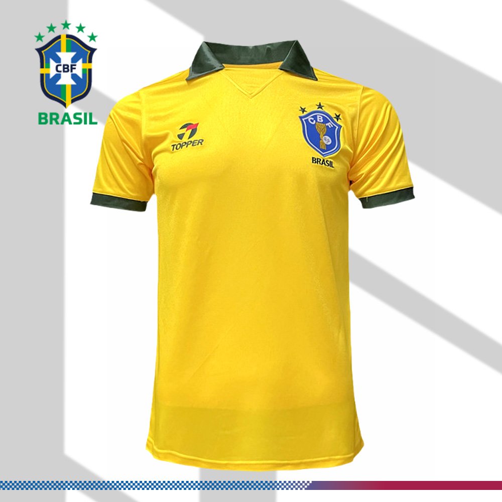 e6ae08835b-023233e427 1988 Brazil Home Retro Football Shirt - Image 1