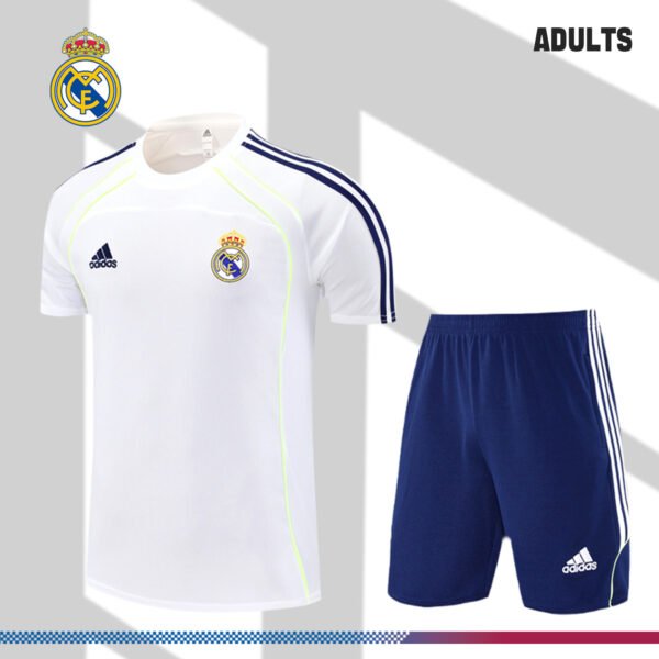 2024/2025 Real Madrid White Adult Short Sleeve Training Suit (Adult Kit)