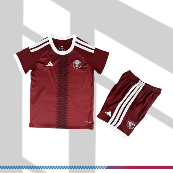 2026 Qatar Home Football Shirt (Kids Kit)