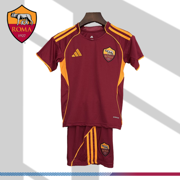 2025/2026 Roma Home Football Shirt (Kids Kit)