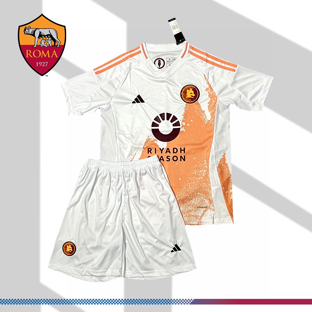 efbb378651-031548a8d7 2024/2025 Roma Away Football Shirt (Kids Kit) - Image 1
